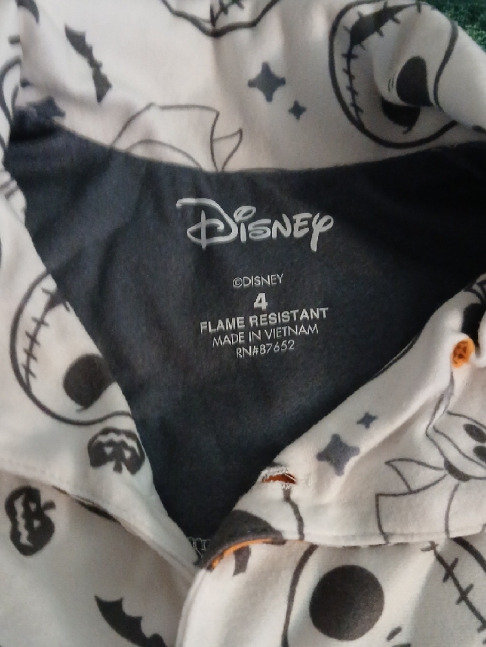 Disney Black and White Jack Skellington Print Pajama 2pc - Picture 2 of 4
